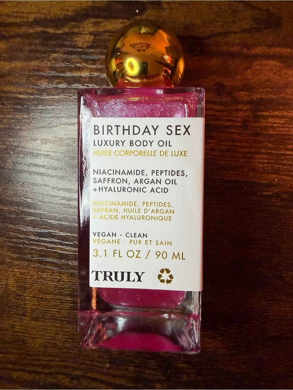 TRULY Birthday Luxury Body Oil - Pink - New - Sealed